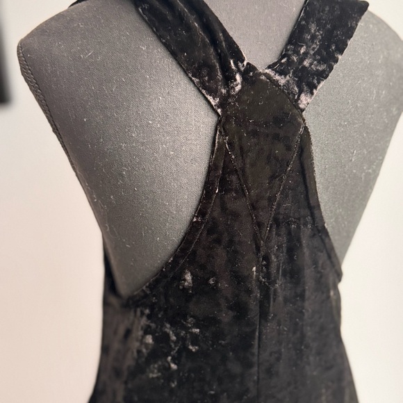 Smash + Tess Classic Black crushed velvet Jumpsuit - Picture 3 of 4